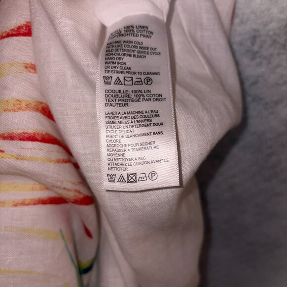 Tommy Bahama 100% Linen Floral Halter Shift Dress L Tropical Hibiscus Print - Picture 8 of 10